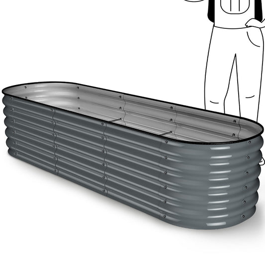 HOFGARTEN 200x60x42cm QuickGrow Metall Hochbeet 6-in-1