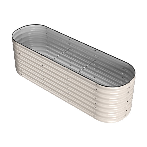 Hochbeet aus Metall in Farbe Cremeweiß ausgewählt