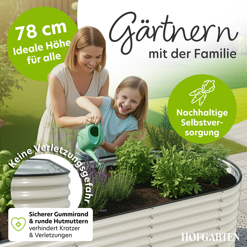 HOFGARTEN QuickGrow XL Metall Hochbeet | 78 cm Beethöhe