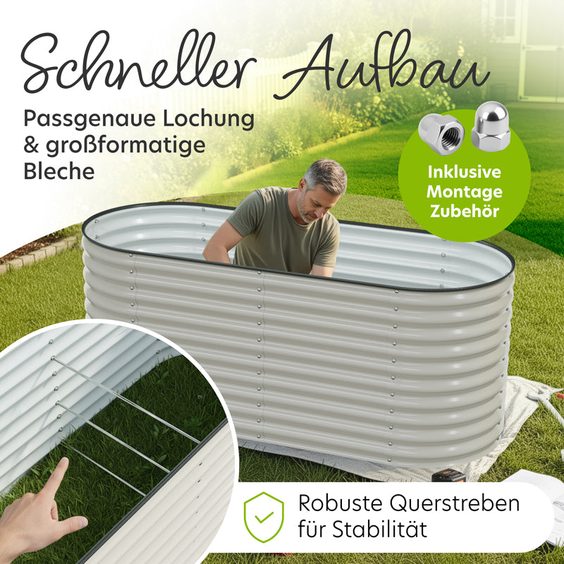 HOFGARTEN QuickGrow XL Metall Hochbeet | 78 cm Beethöhe