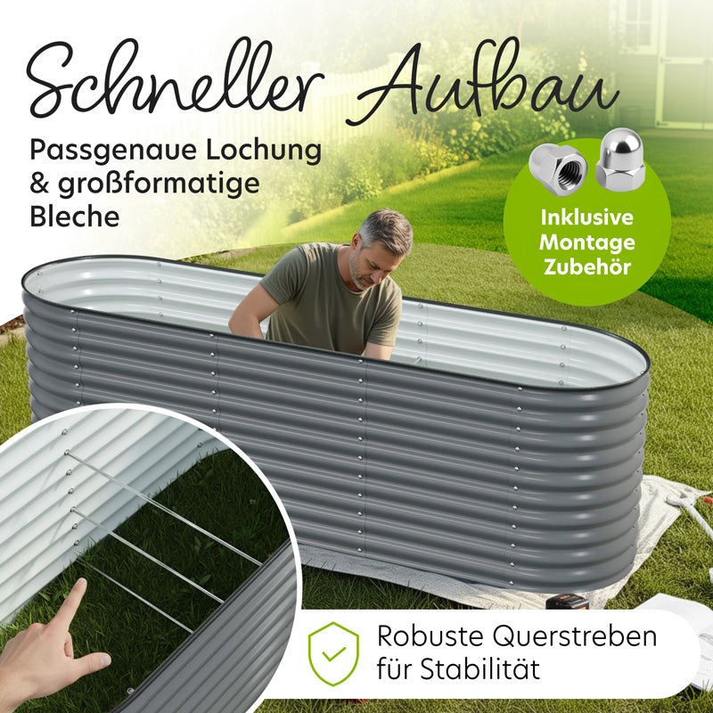 HOFGARTEN QuickGrow XL Metall Hochbeet | 78 cm Beethöhe