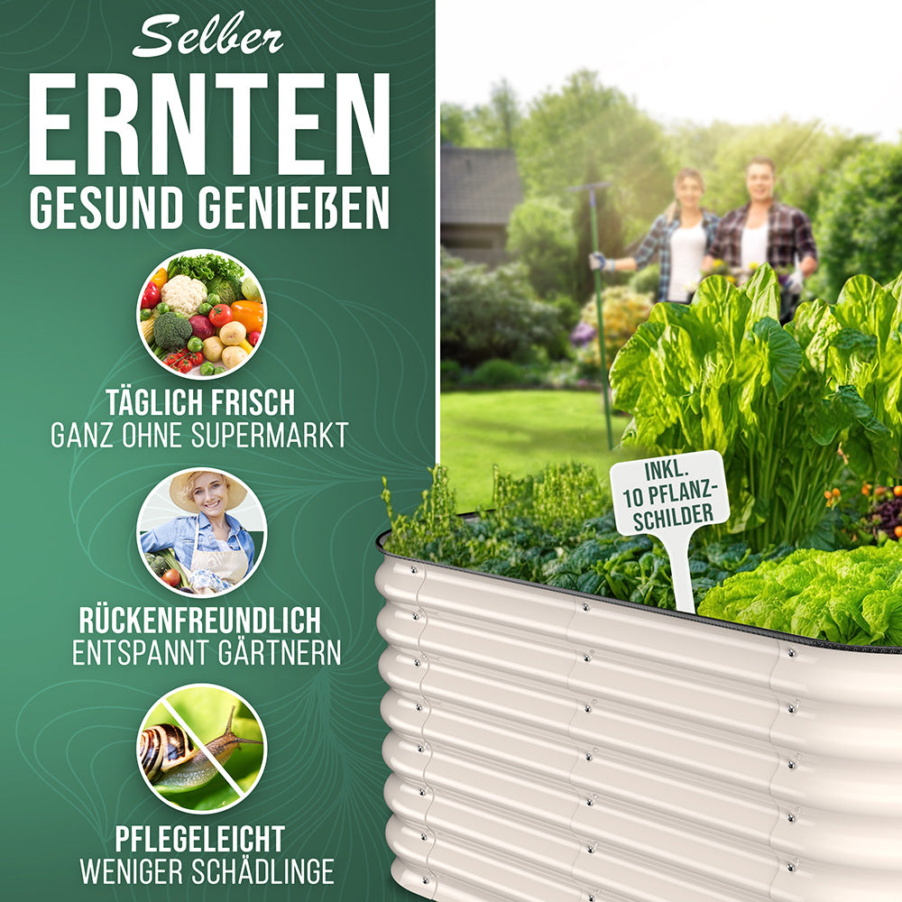 HOFGARTEN 6-in-1 Metall-Hochbeet 'QuickGrow PLUS' (60 cm Beethöhe)