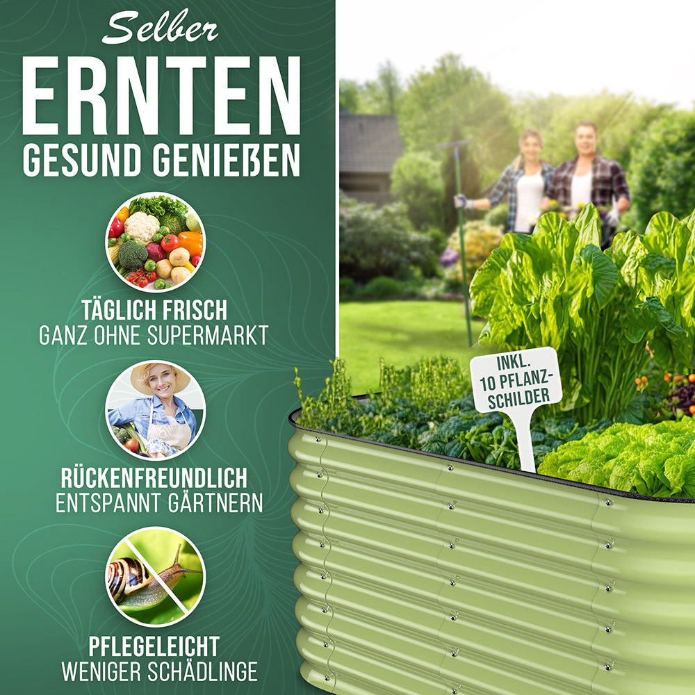 HOFGARTEN 6-in-1 Metall-Hochbeet 'QuickGrow PLUS' (60 cm Beethöhe)
