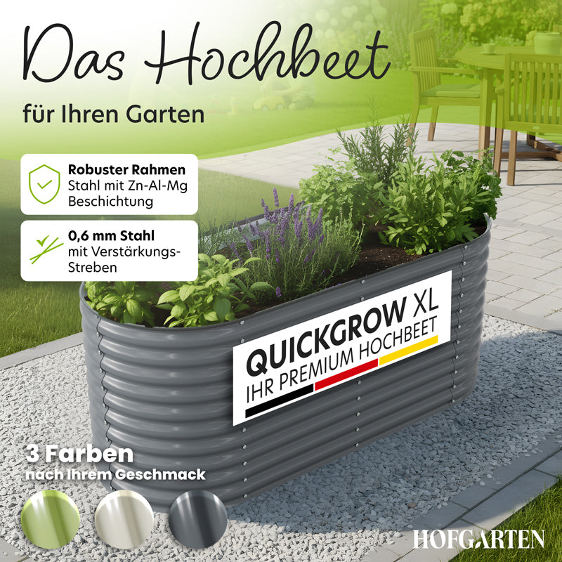 HOFGARTEN Metall-Hochbeet 'QuickGrow XL' (78 cm Beethöhe)