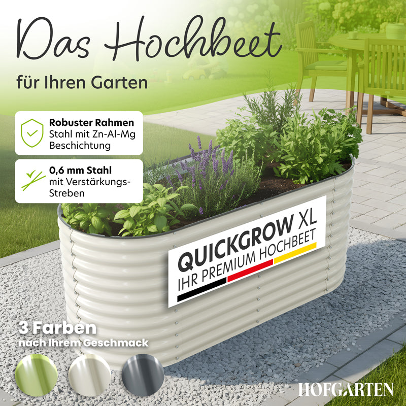 HOFGARTEN Metall-Hochbeet 'QuickGrow XL' (78 cm Beethöhe)