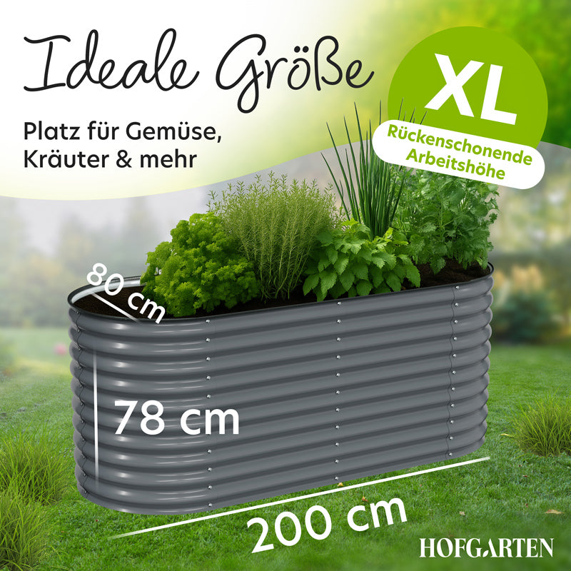 HOFGARTEN Metall-Hochbeet 'QuickGrow XL' (78 cm Beethöhe)