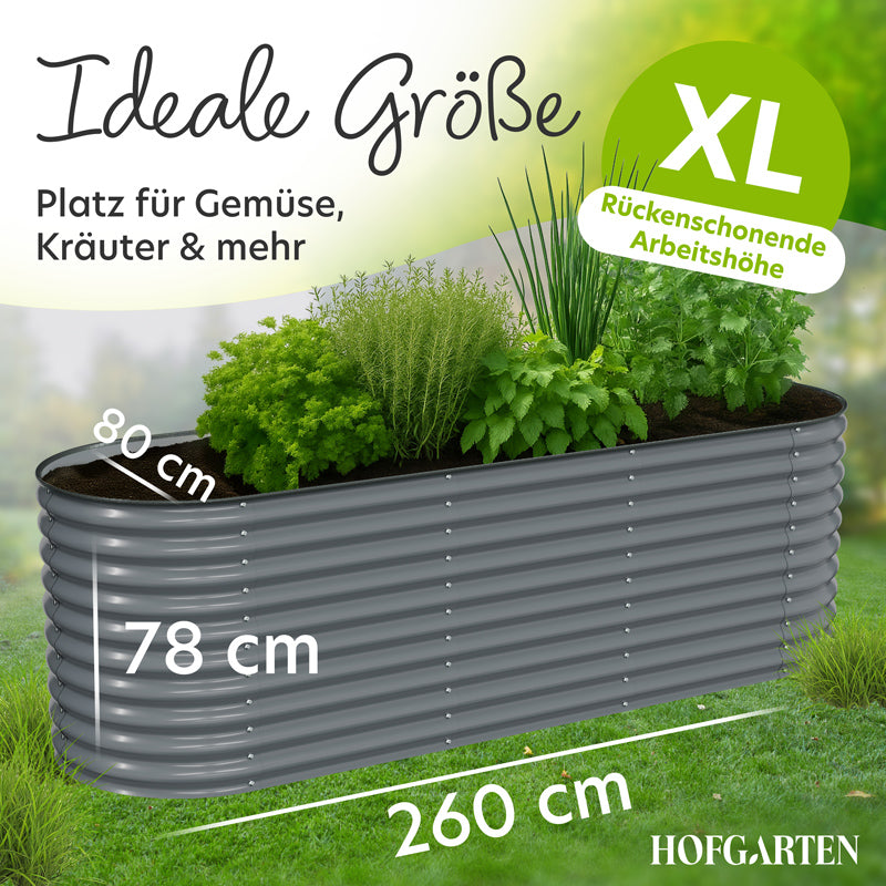 HOFGARTEN Metall-Hochbeet 'QuickGrow XL' (78 cm Beethöhe)