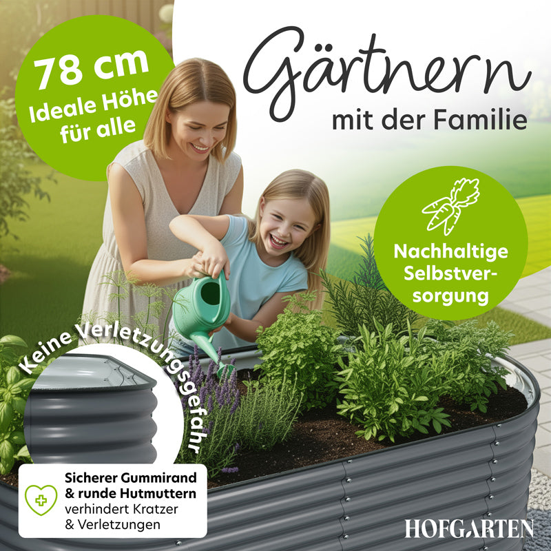 HOFGARTEN Metall-Hochbeet 'QuickGrow XL' (78 cm Beethöhe)