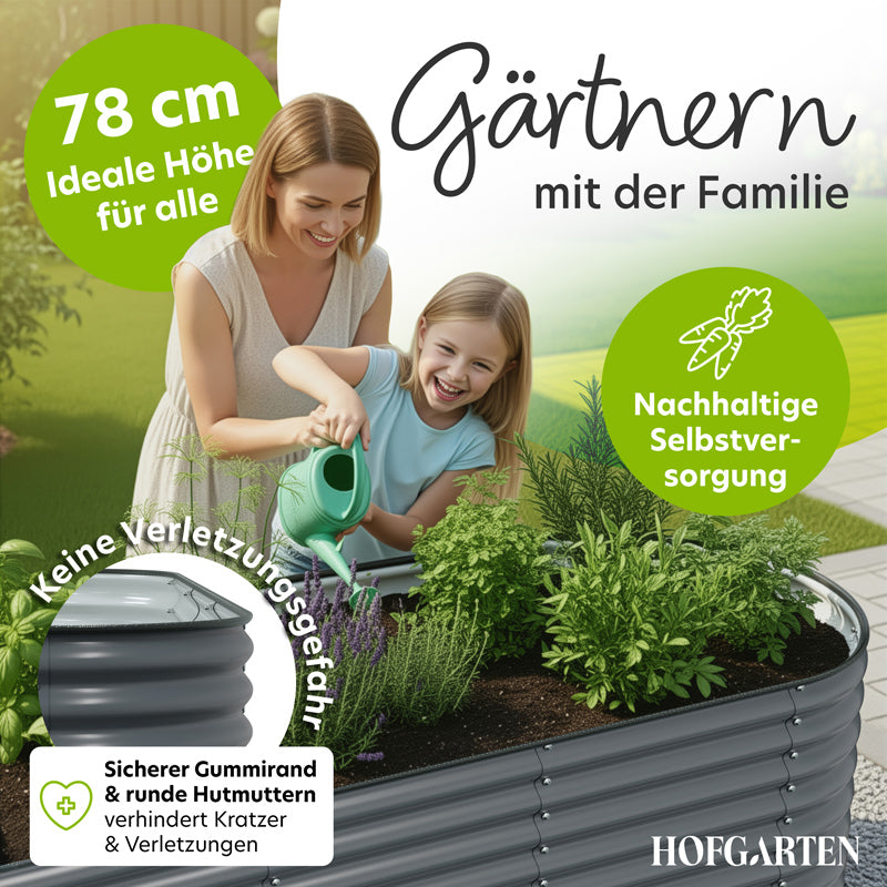 HOFGARTEN Metall-Hochbeet 'QuickGrow XL' (78 cm Beethöhe)