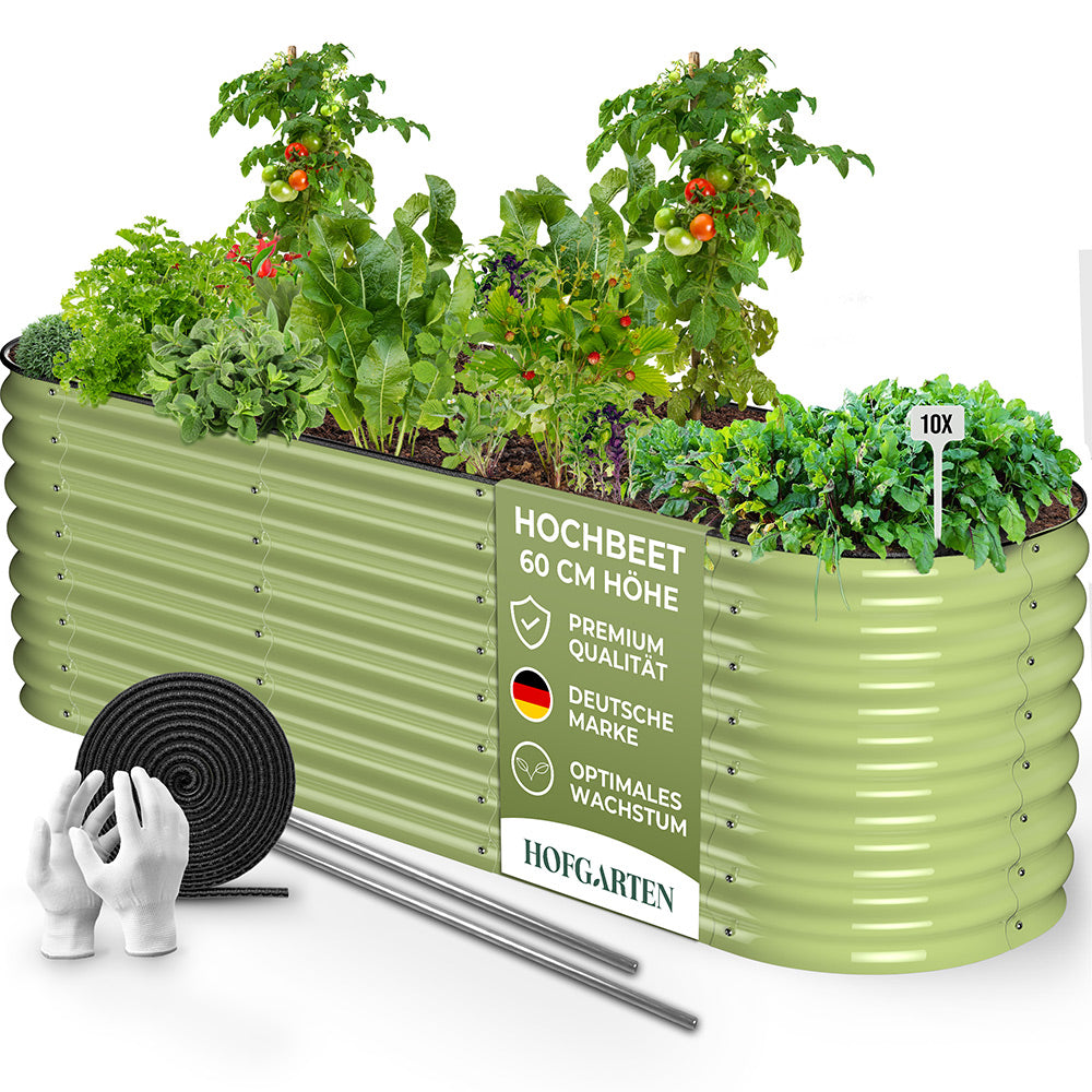 HOFGARTEN 6-in-1 Metall-Hochbeet 'QuickGrow PLUS' (60 cm Beethöhe)