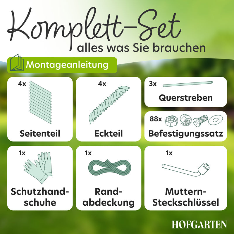 HOFGARTEN Metall-Hochbeet 'QuickGrow XL' (78 cm Beethöhe)
