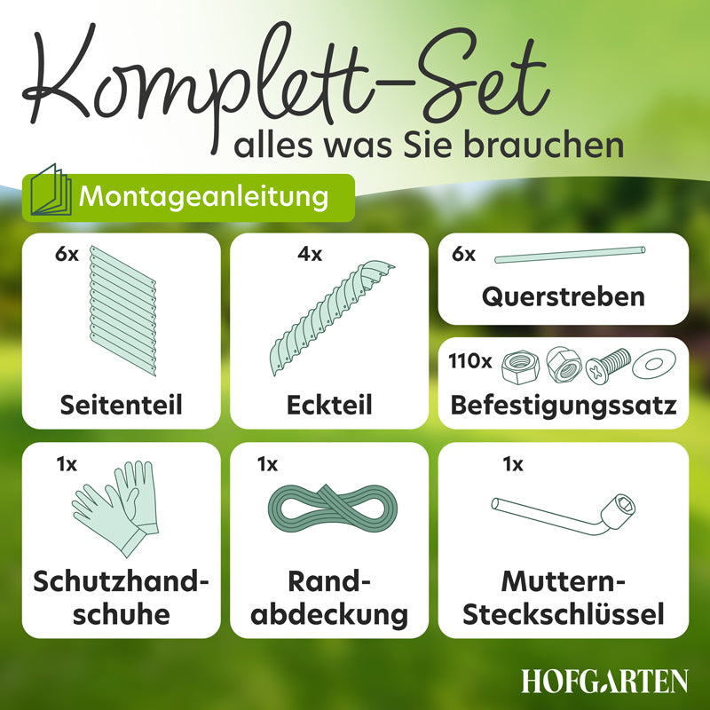HOFGARTEN Metall-Hochbeet 'QuickGrow XL' (78 cm Beethöhe)