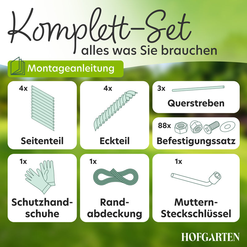 HOFGARTEN Metall-Hochbeet 'QuickGrow XL' (78 cm Beethöhe)