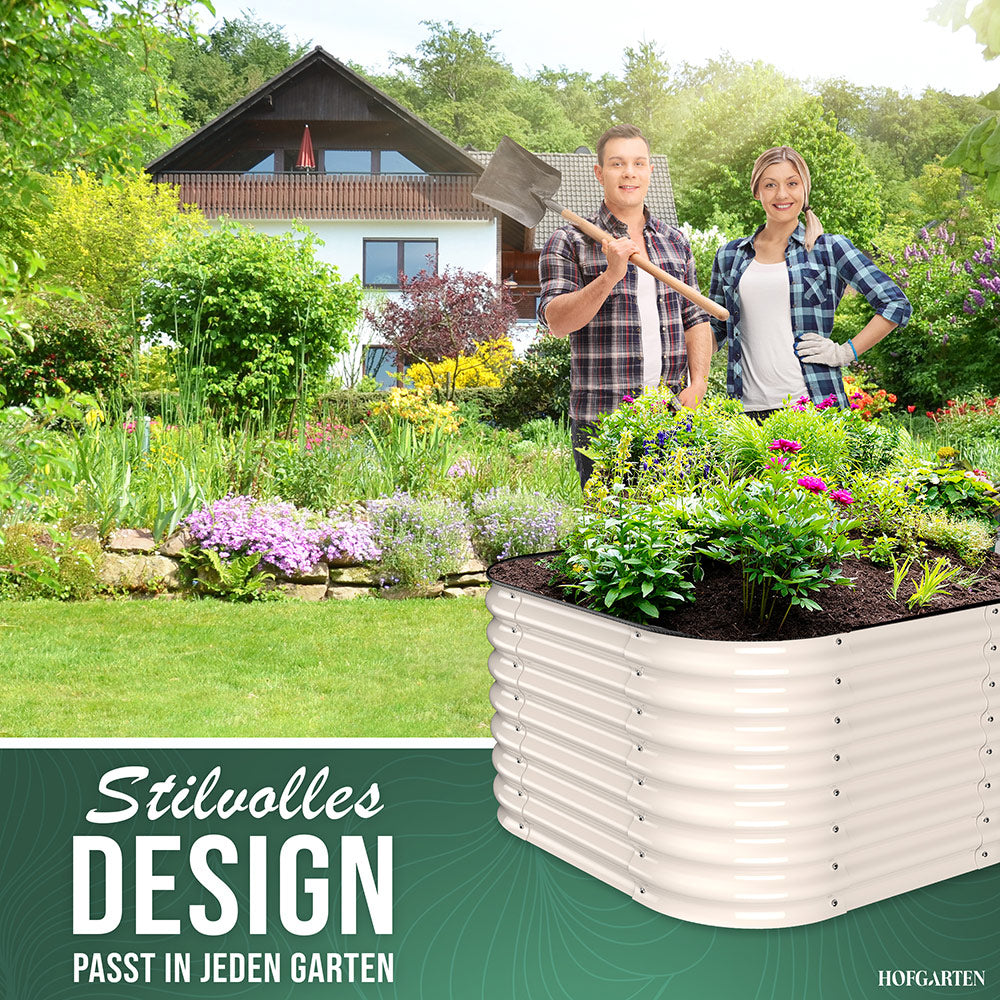 HOFGARTEN 6-in-1 Metall-Hochbeet 'QuickGrow PLUS' (60 cm Beethöhe)