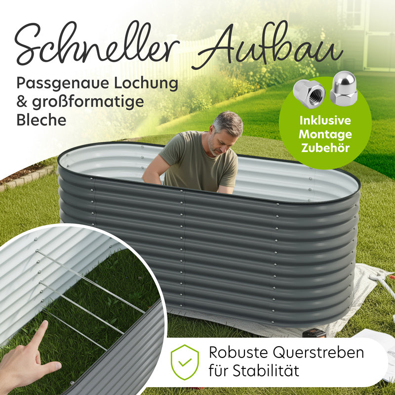 HOFGARTEN Metall-Hochbeet 'QuickGrow XL' (78 cm Beethöhe)