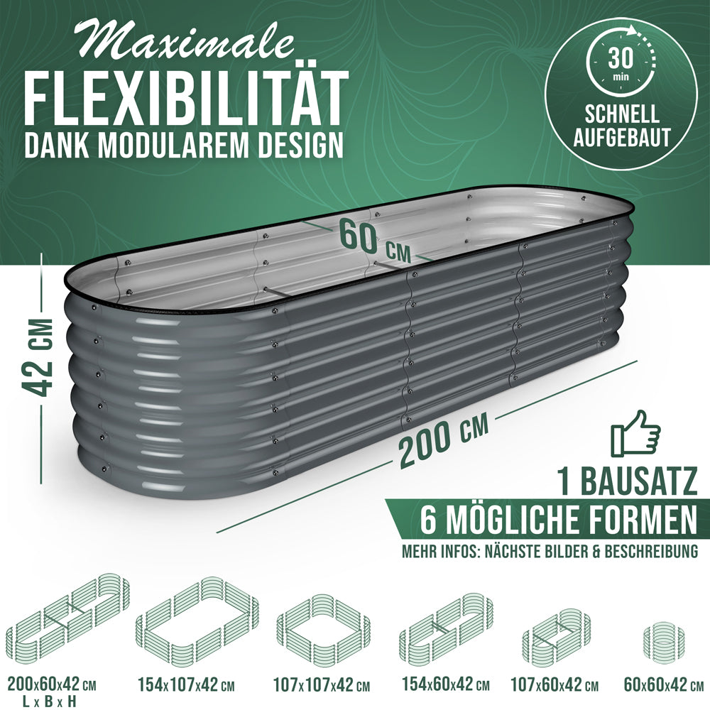 HOFGARTEN QuickGrow, 6-in-1 Metall Hochbeet