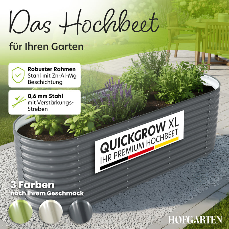 HOFGARTEN Metall-Hochbeet 'QuickGrow XL' (78 cm Beethöhe)