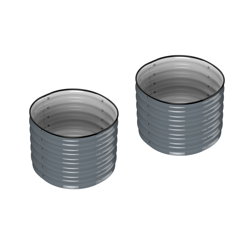 HOFGARTEN - Rundes Metall Hochbeet 60x60x42 cm (LxBxH)