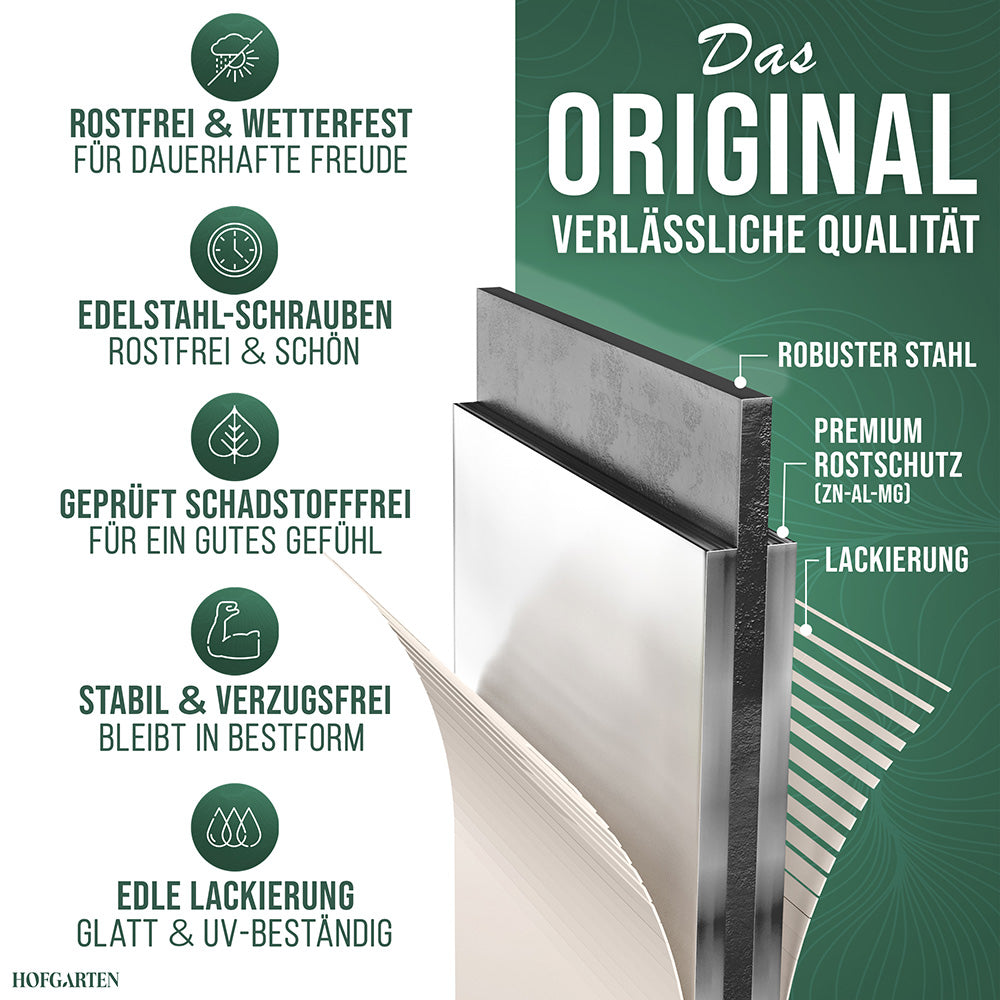 HOFGARTEN 6-in-1 Metall-Hochbeet 'QuickGrow PLUS' (60 cm Beethöhe)