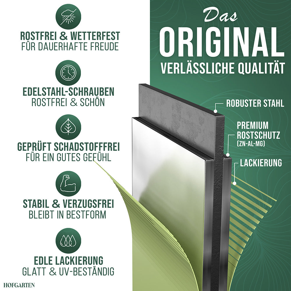 HOFGARTEN 6-in-1 Metall-Hochbeet 'QuickGrow PLUS' (60 cm Beethöhe)