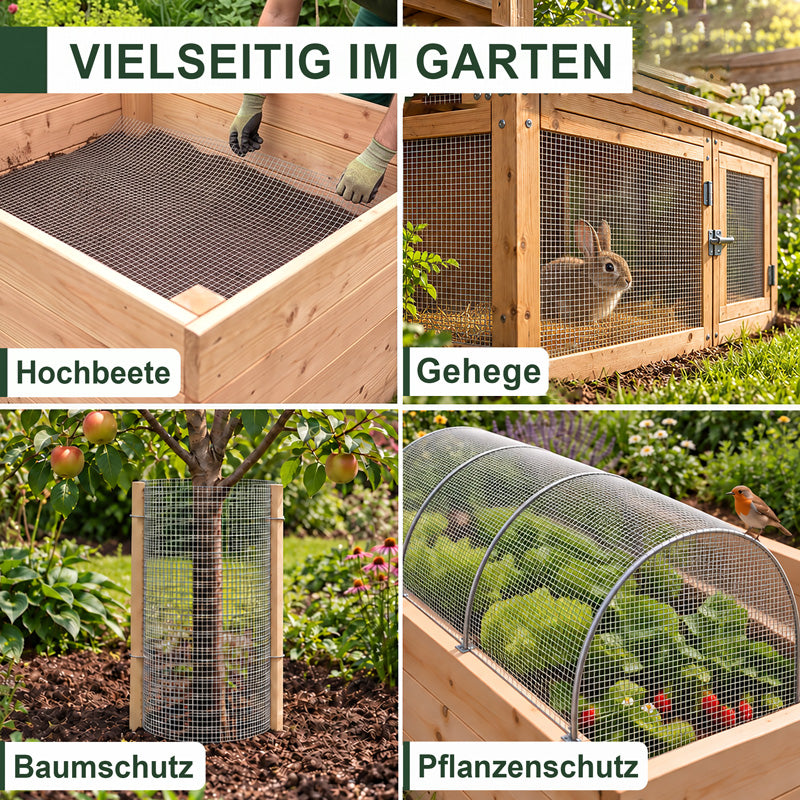 Wühlmausgitter für Hochbeete | Passgenau für 3 Beetbreiten (Bitte wählen)